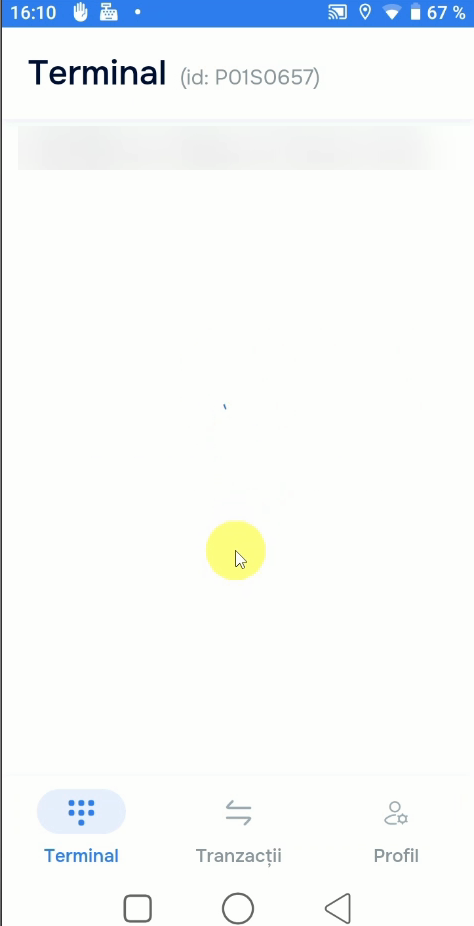 miaPos — activated Terminal screen